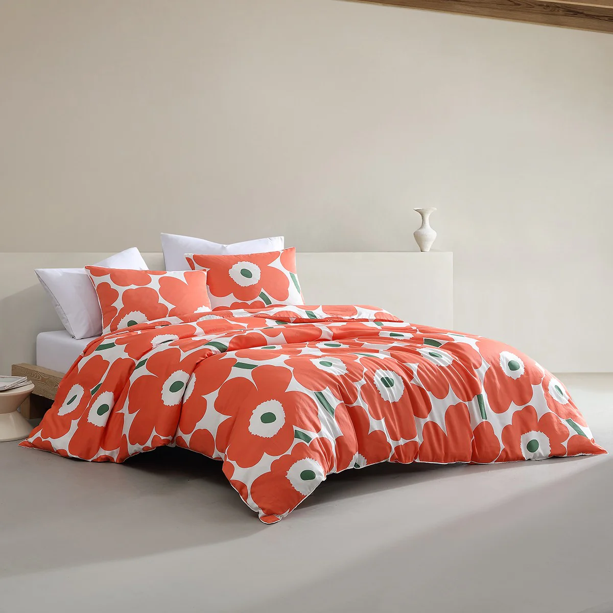 Marimekko Unikko Orange / Green Duvet Set - King - Image 5