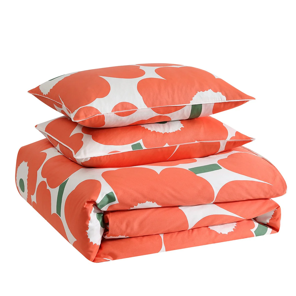Marimekko Unikko Orange / Green Duvet Set - King - Image 9