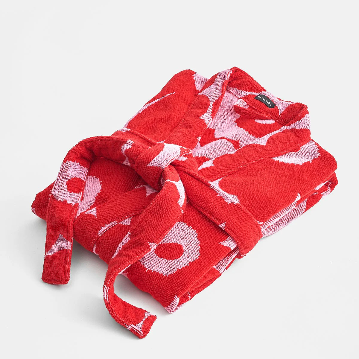 Marimekko Unikko Pink / Red Bathrobe - Image 5