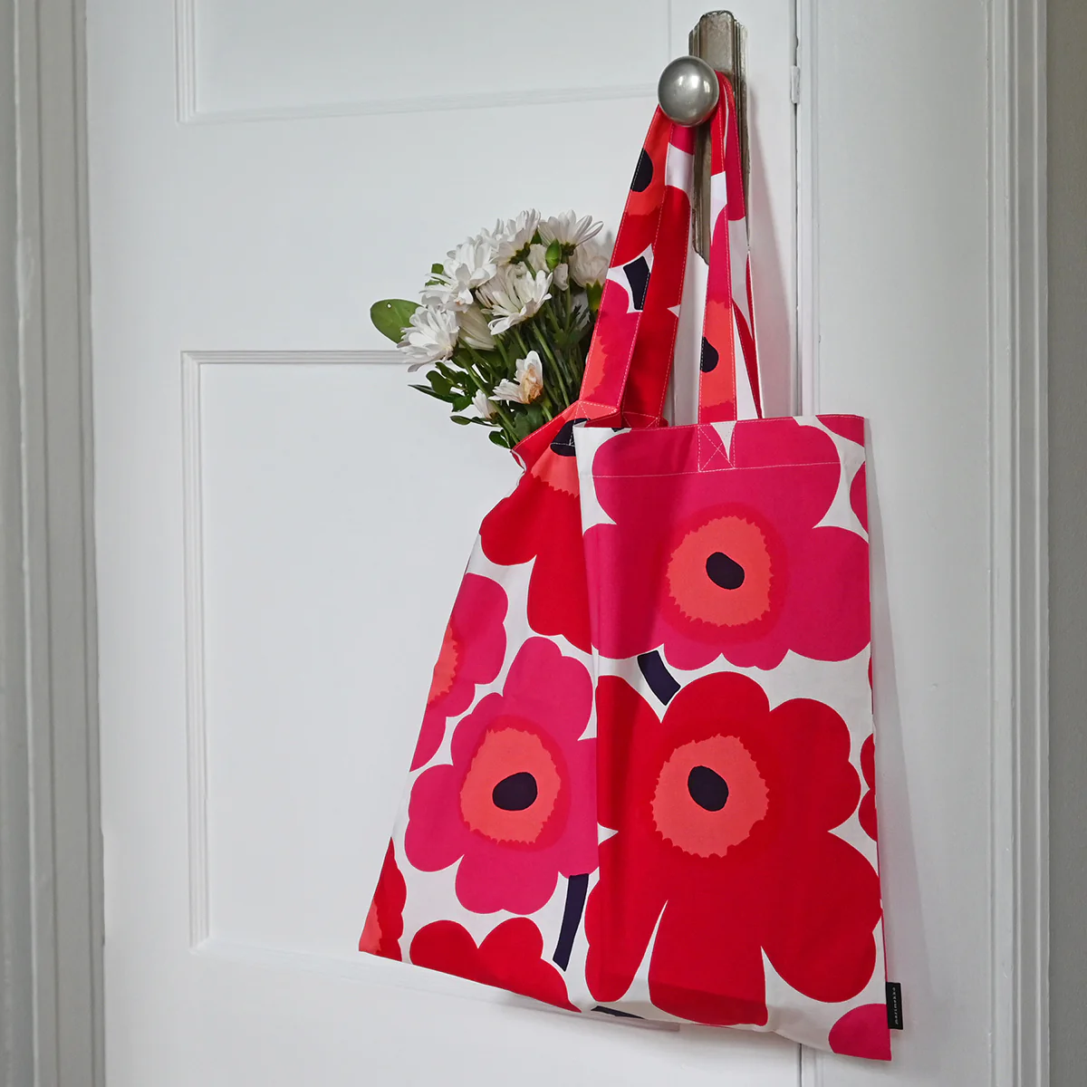 Marimekko Unikko Red Tote Bag - Image 2