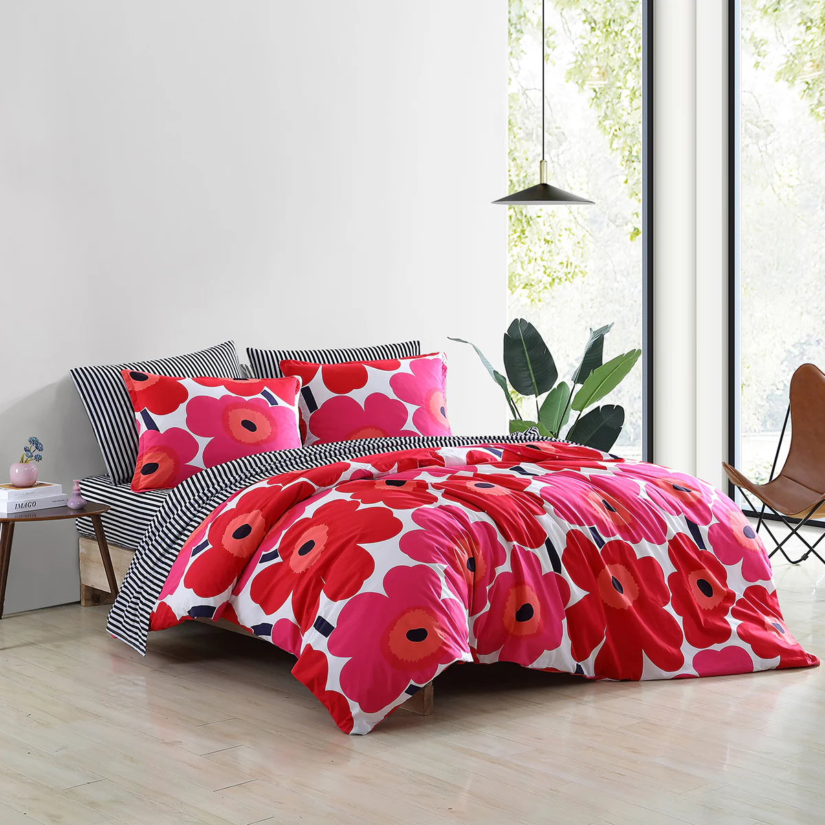 Marimekko Unikko Red Full / Queen Duvet Cover Set - Image 7