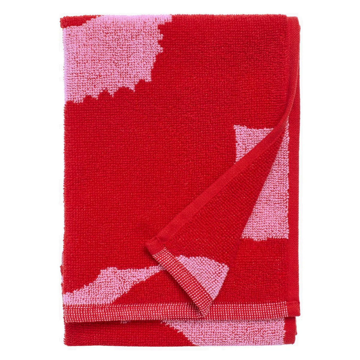 Marimekko Unikko Pink / Red Guest Towel - Image 3