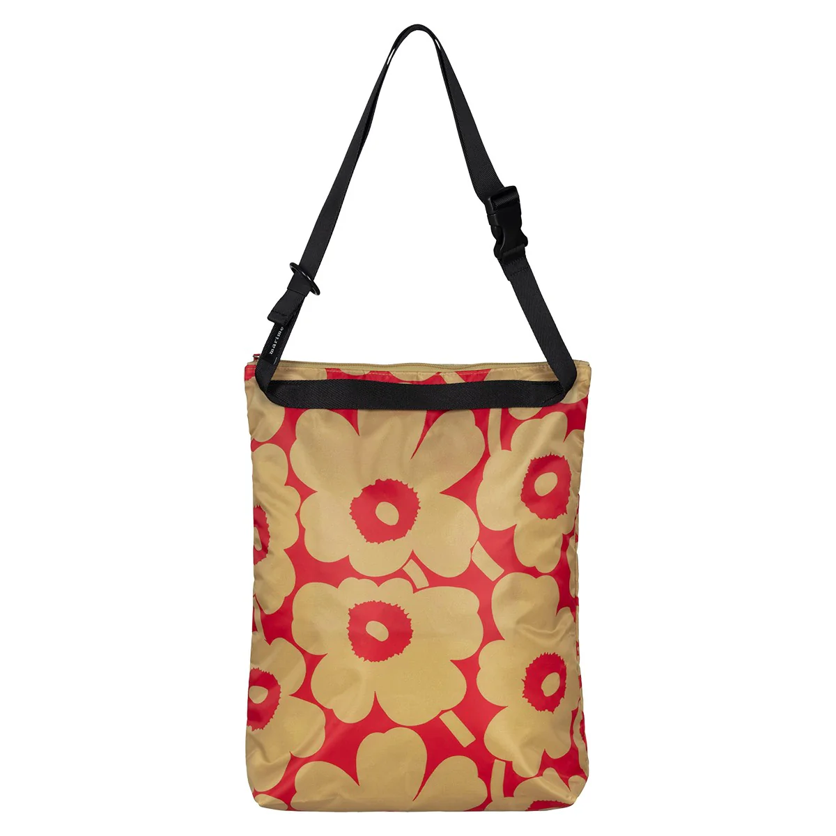 Marimekko Unikko Red / Light Brown Medium Neat Crossbody Shoulder Bag - Image 3