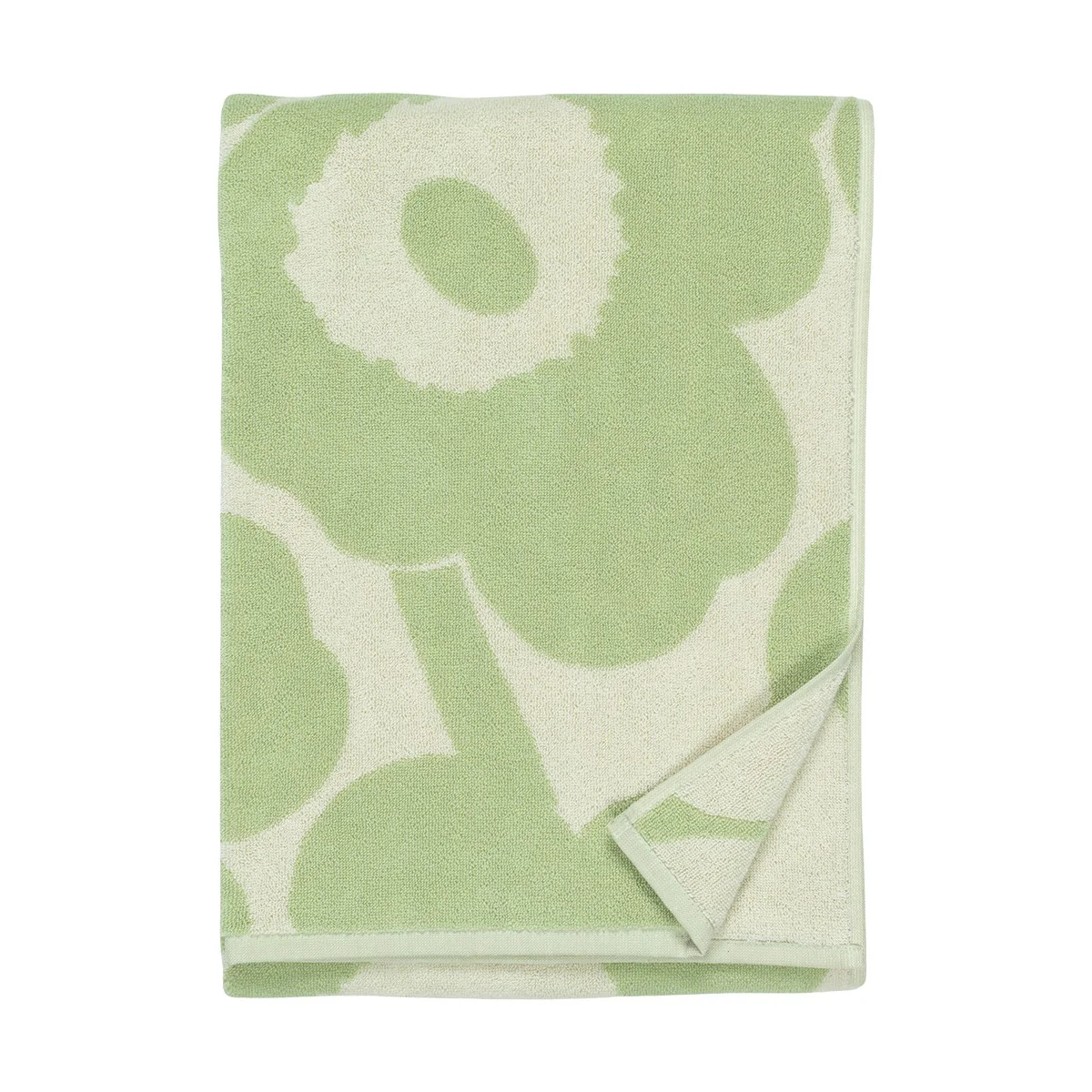 Marimekko Unikko Sage Green / Off White Bath Towel - Image 3