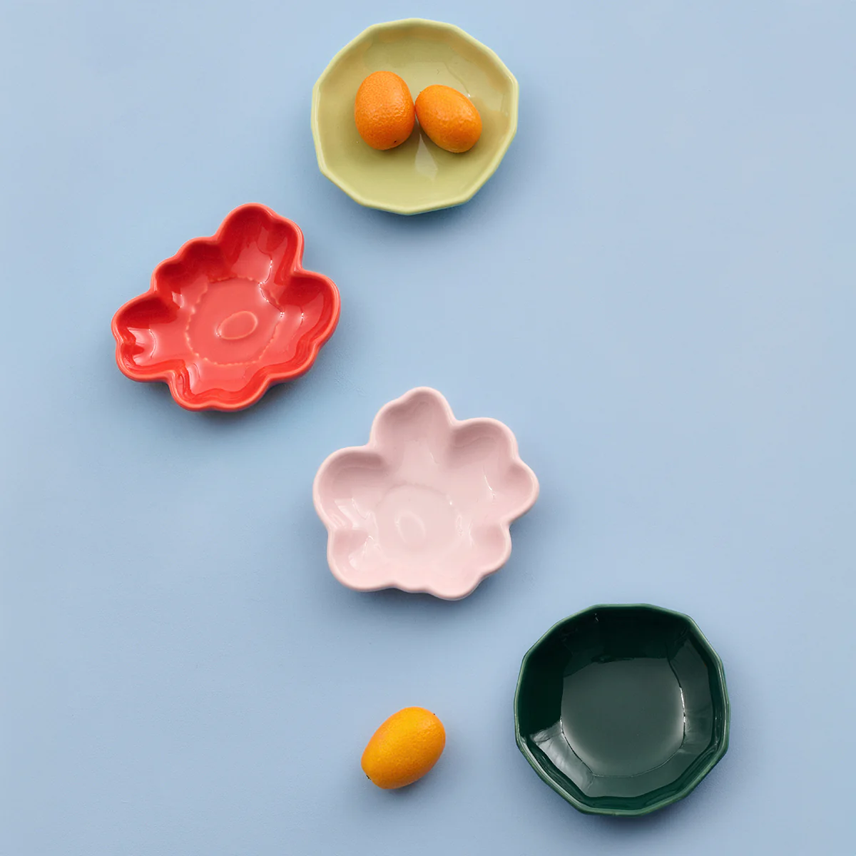Marimekko Unikko / Kivet Multicolor Mini Sauce Plates - Set of 4 - Image 2