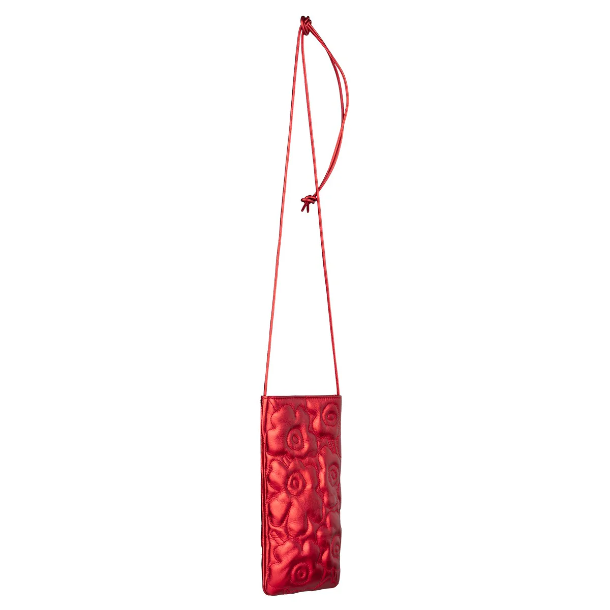 Marimekko Unikko Shiny Red Phone Pocket Shoulder Bag - Image 2