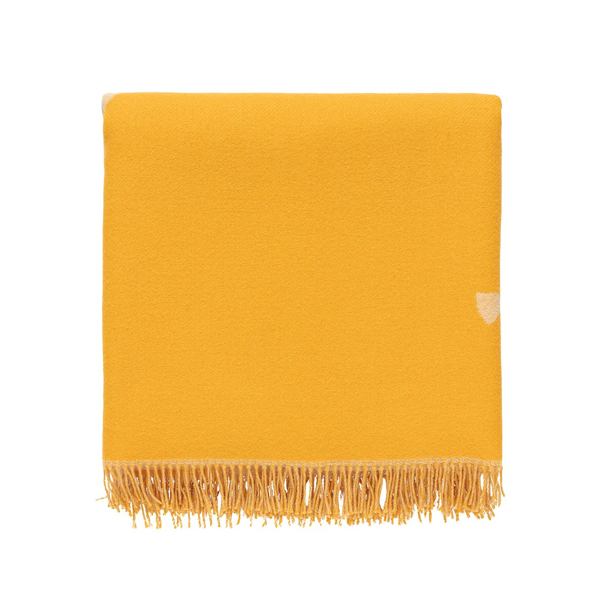 Marimekko Valkea Yo Orange Wool Throw Blanket - Image 4