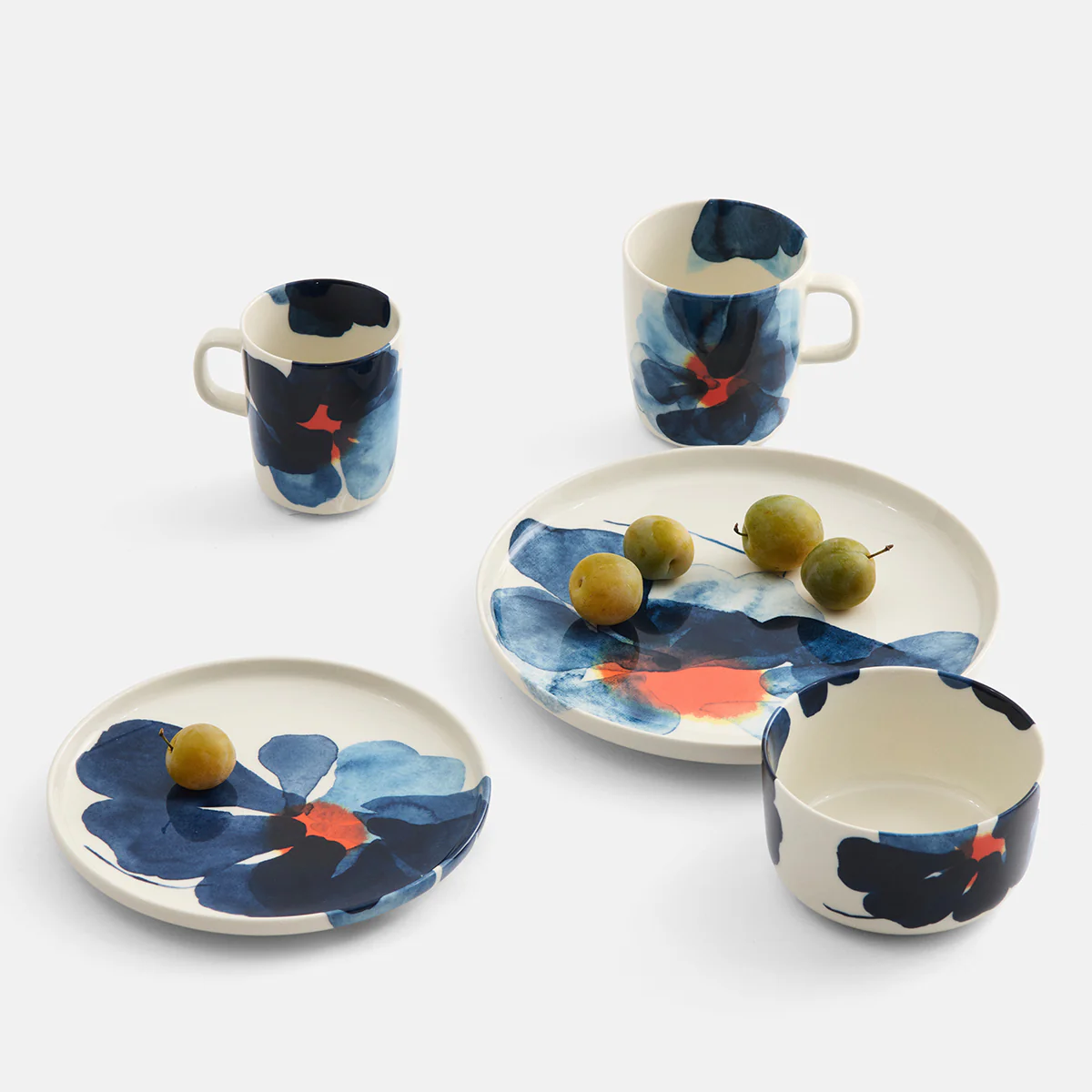 Marimekko Valssi Blue / Orange / White Mug - Image 4