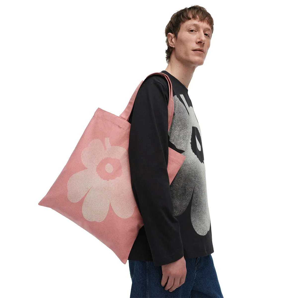 Marimekko Vankka Unikko Pink / Off White Kioski Tote Bag - Image 2
