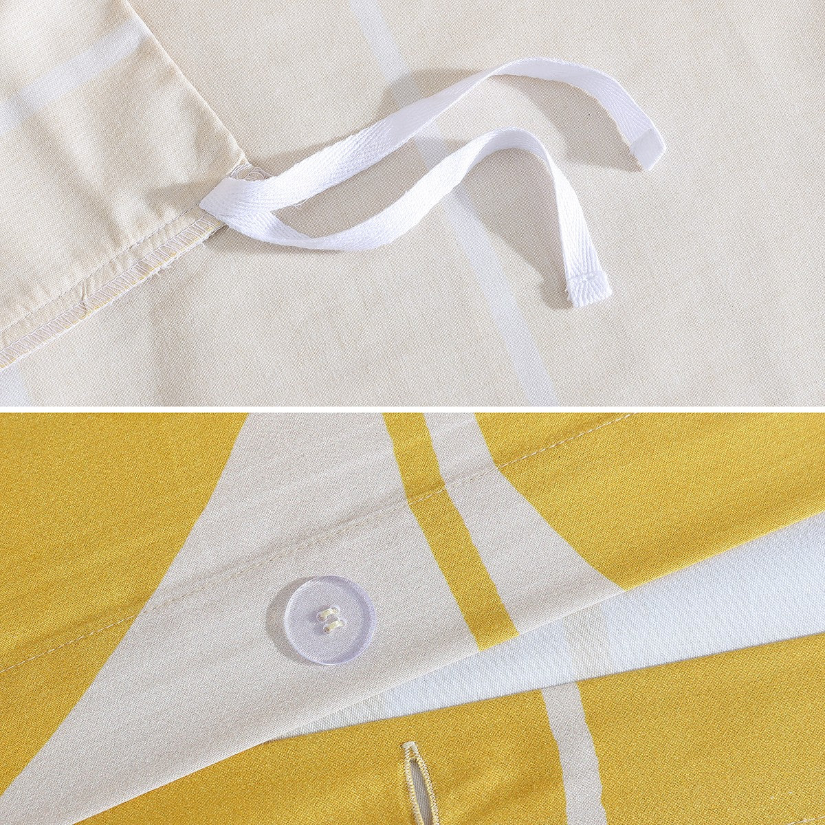 Marimekko Vesi Unikko Yellow / Beige Duvet Cover Set - Full / Queen - Image 5