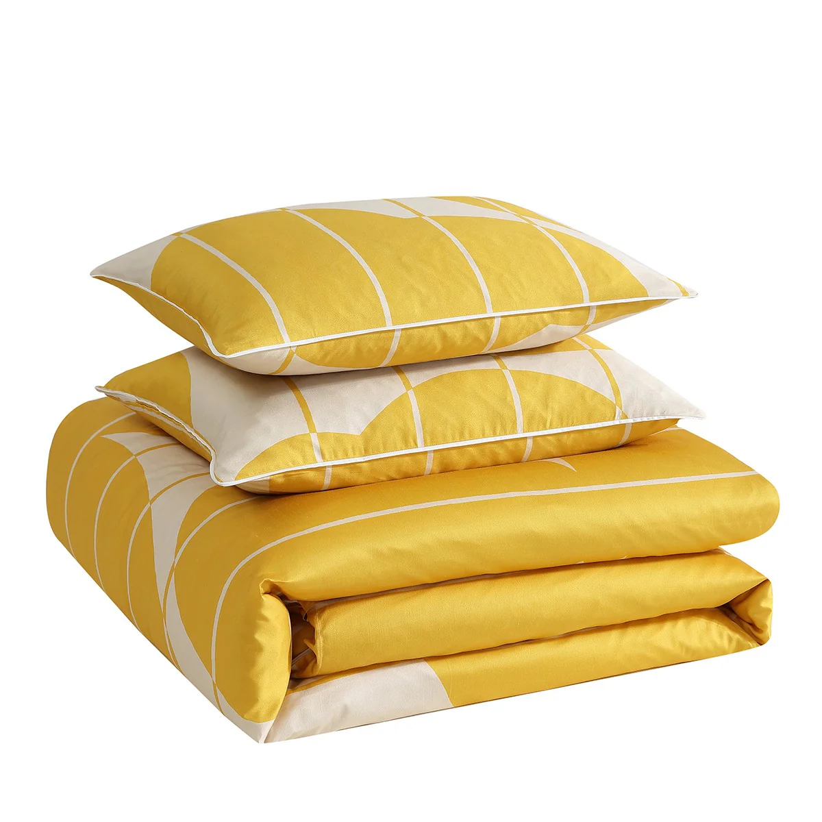 Marimekko Vesi Unikko Yellow / Beige Duvet Cover Set - King - Image 7