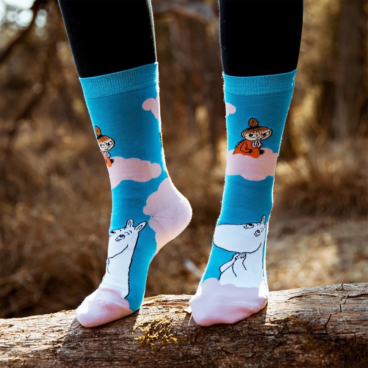 Moomin Clouds Blue Socks - Image 2
