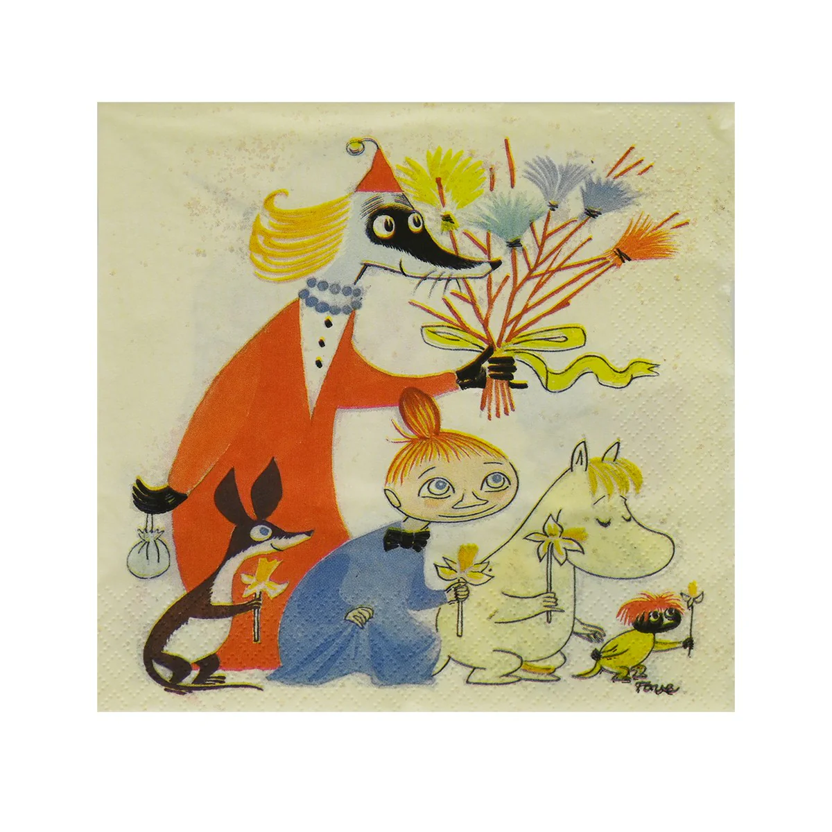 Moomin Easter Yellow / Multi Cocktail Napkins - Image 2