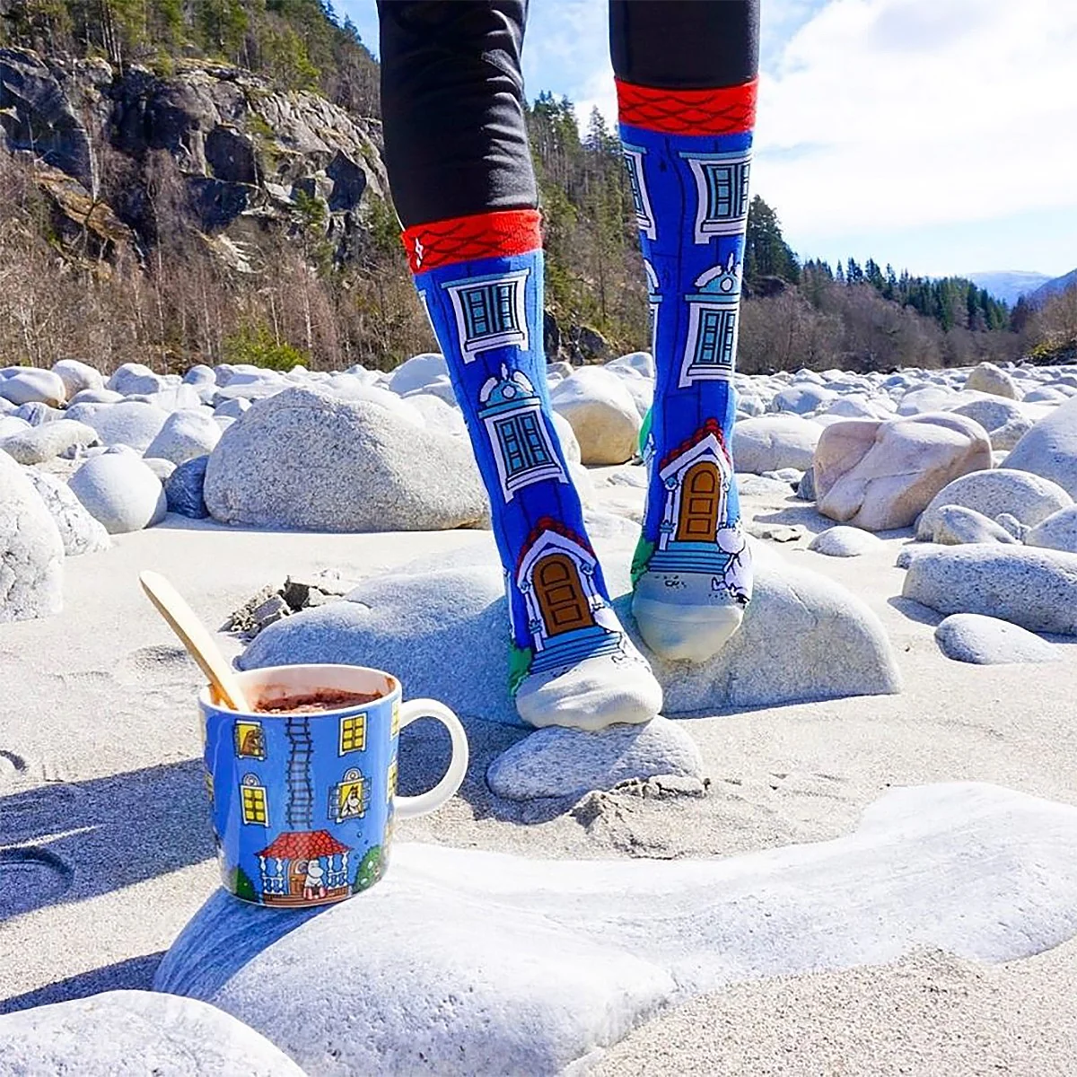 Moomin House Blue Socks - Image 2