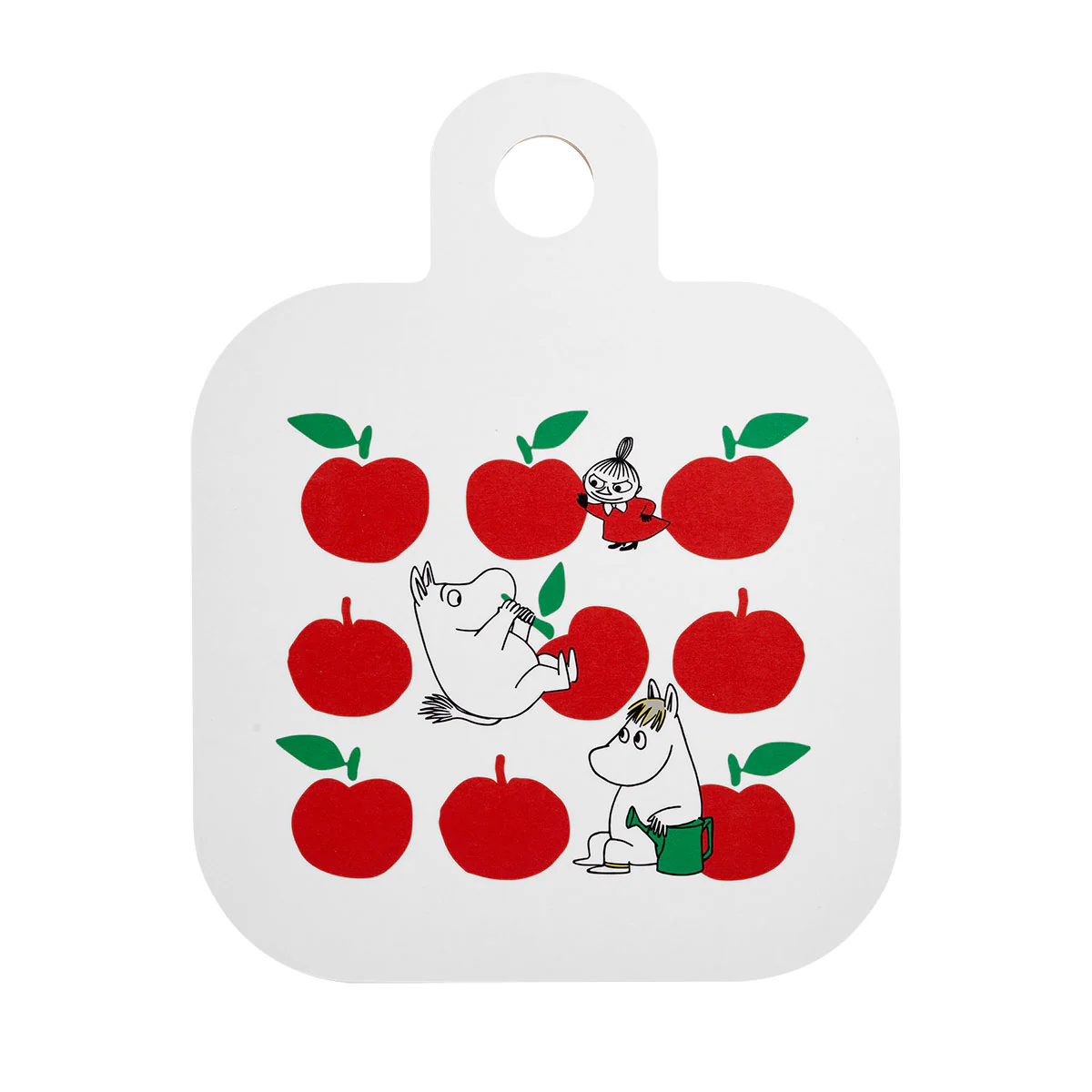 Muurla Moomin Joyful Apples Red / White / Blue Reversible Chop & Serve Board - Image 5