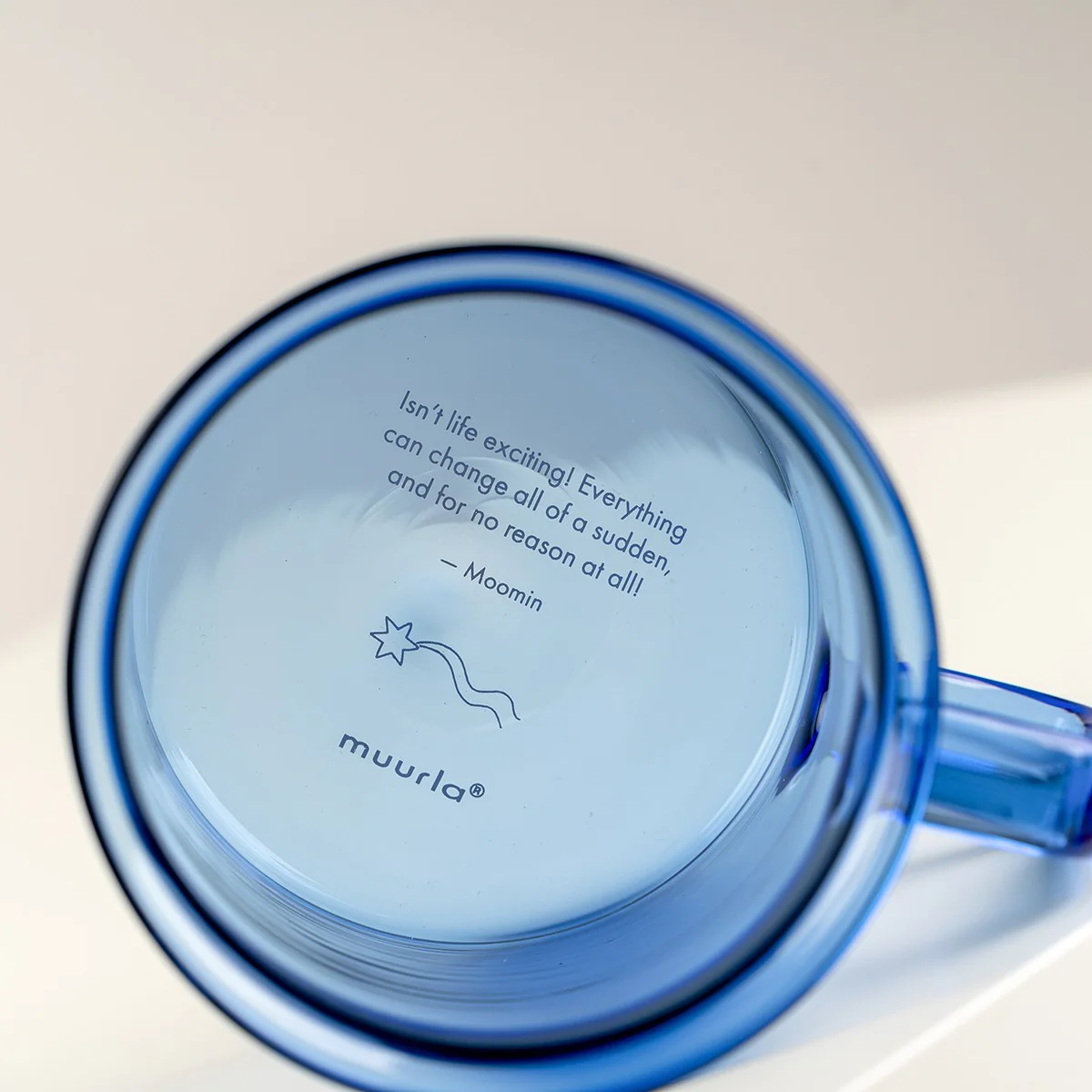 Muurla Moomin Blue Glass Mug - Image 3
