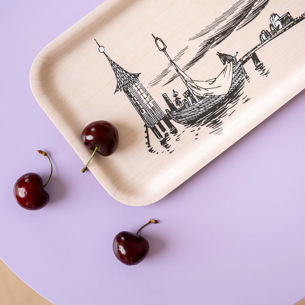 Muurla Moomin The Pier Wood / Black Small Tray - Image 4