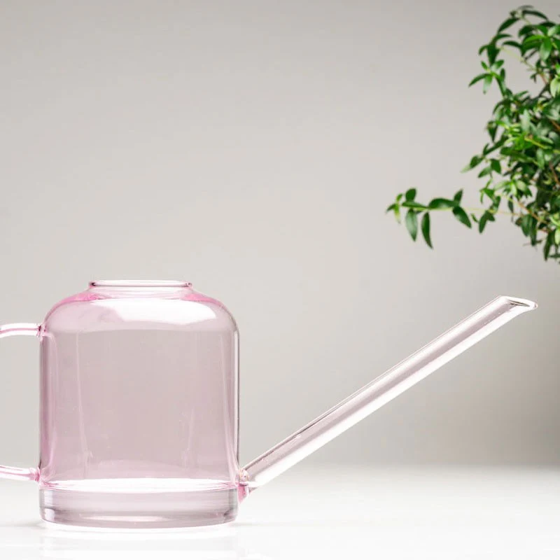 Muurla Pink Glass Watering Can - Image 3