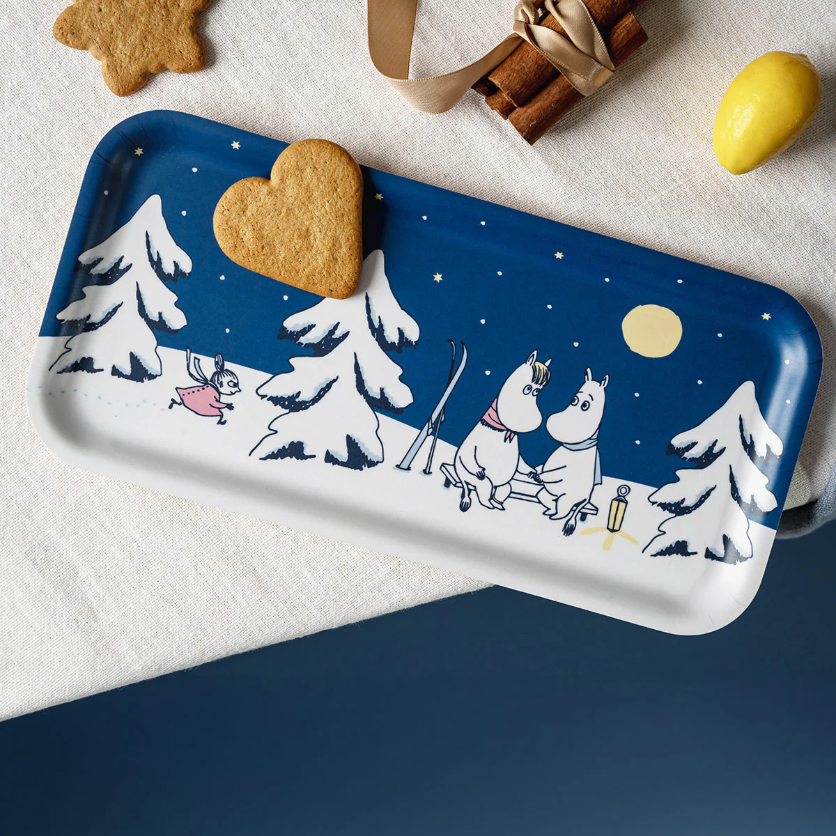 Muurla Moomin Starry Night Dark Blue / White Tray - Image 2