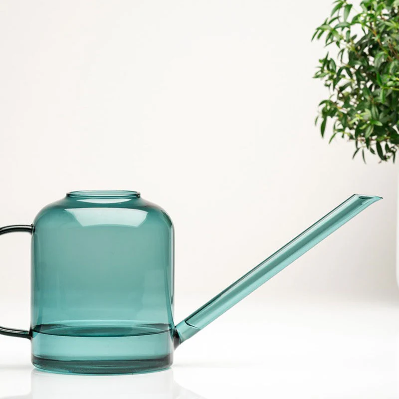 Muurla Teal Glass Watering Can - Image 3