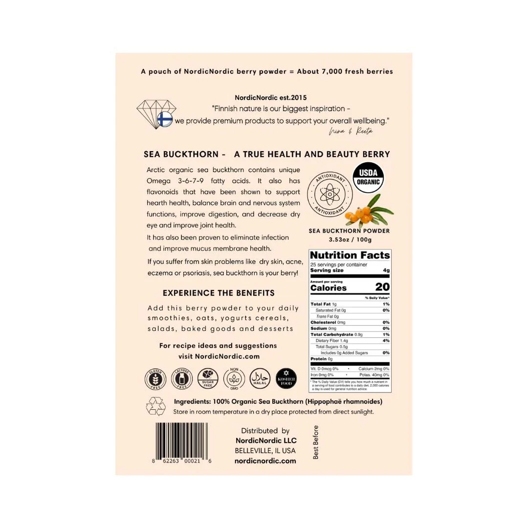 NordicNordic Sea Buckthorn Powder - Image 3