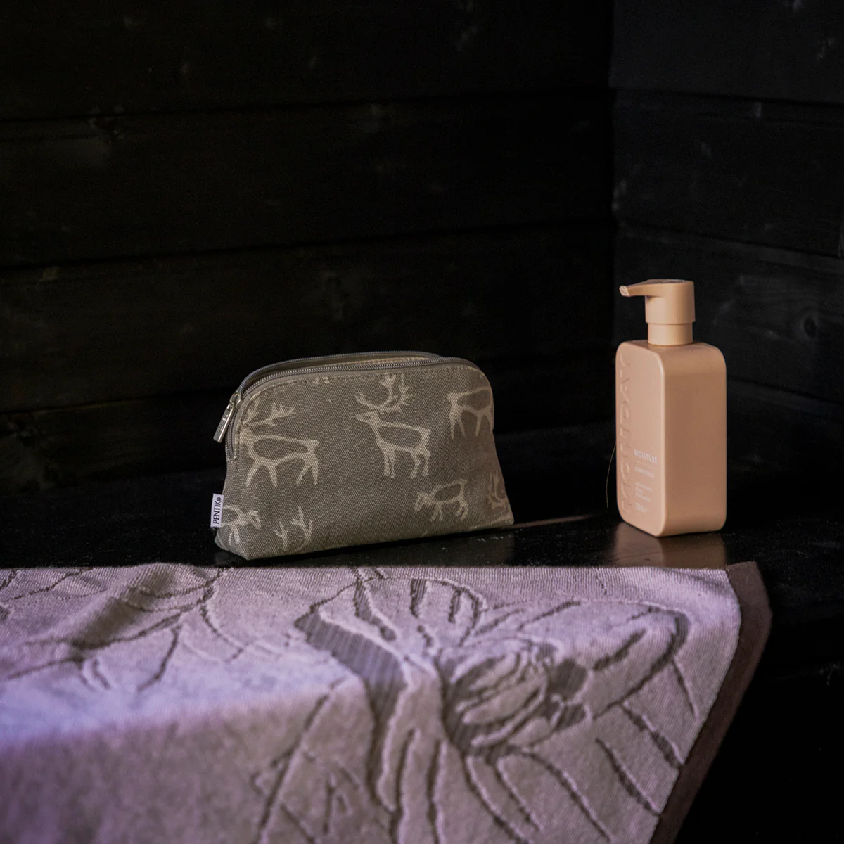 Pentik Haave Mauve / Dark Brown Bath Towel - Image 3