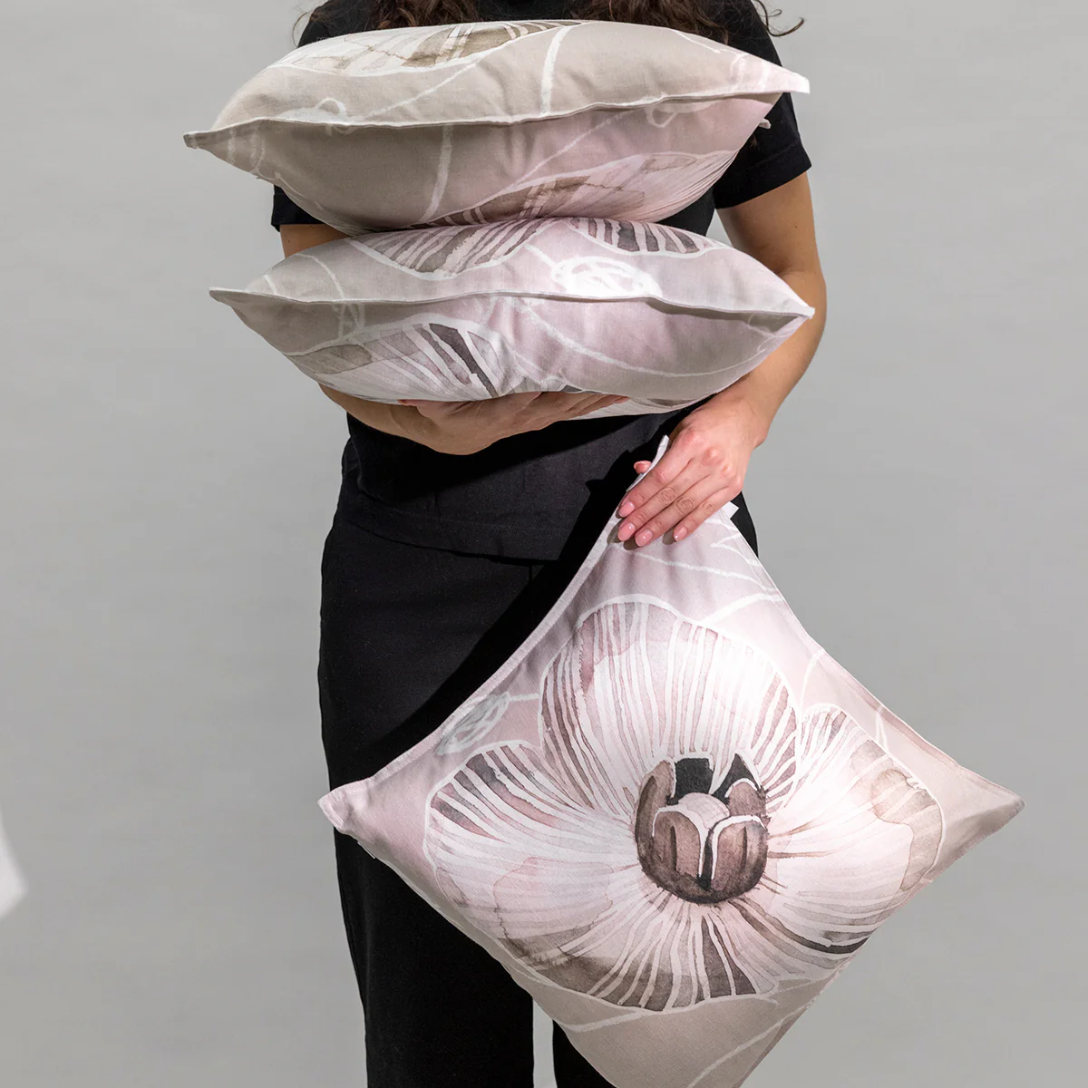 Pentik Haave White / Light Brown Throw Pillow - Image 3