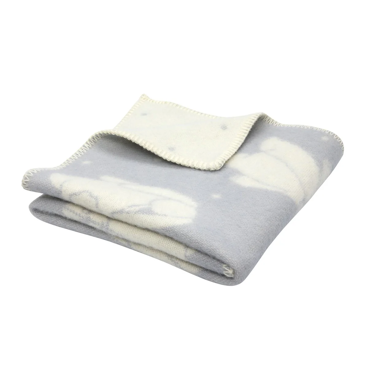 Pentik Halipupu Light Grey / White Baby Blanket - Image 3