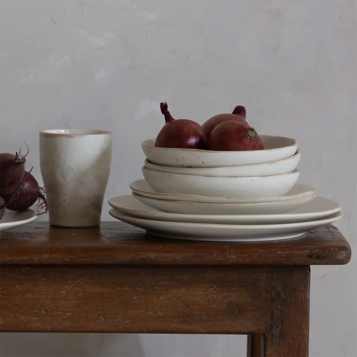 Pentik Kajo White / Brown Pasta Bowl - Image 2