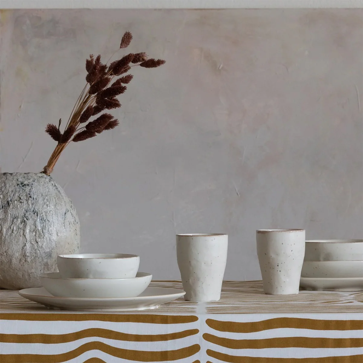 Pentik Kajo White / Brown Pasta Bowl - Image 3