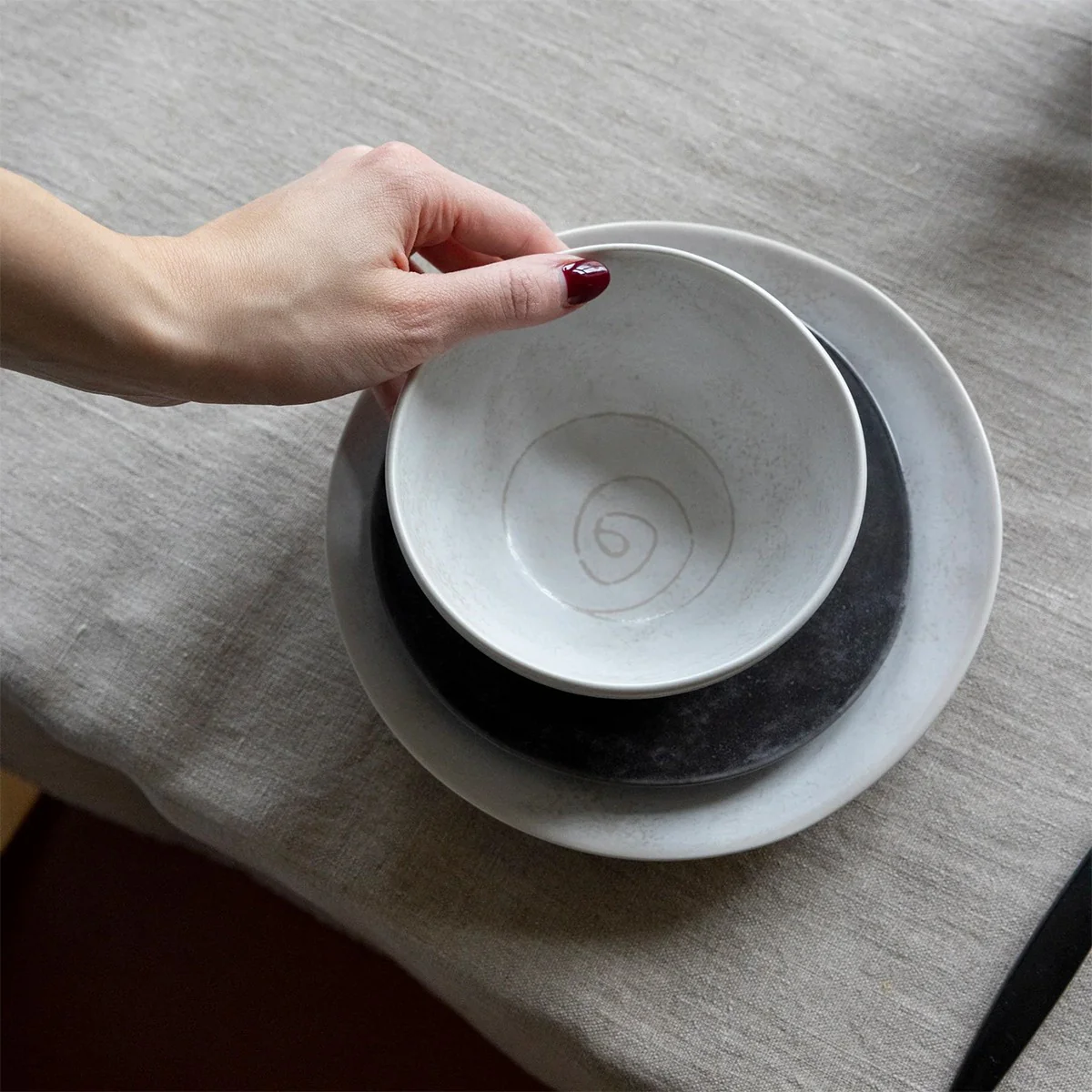Pentik Kivi Beige Soup / Cereal Bowl - Image 2