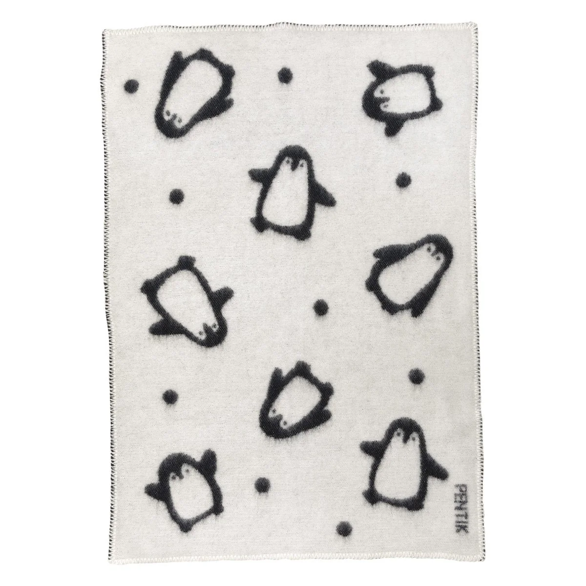 Pentik Pingviini White / Black Baby Blanket - Image 3