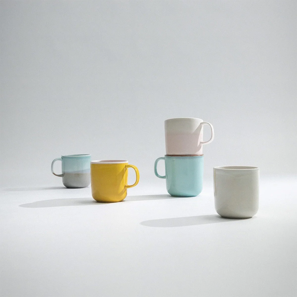 Pentik Tuntu Turquoise / Sand / Grey Mug - 8-1/2 oz - Image 3