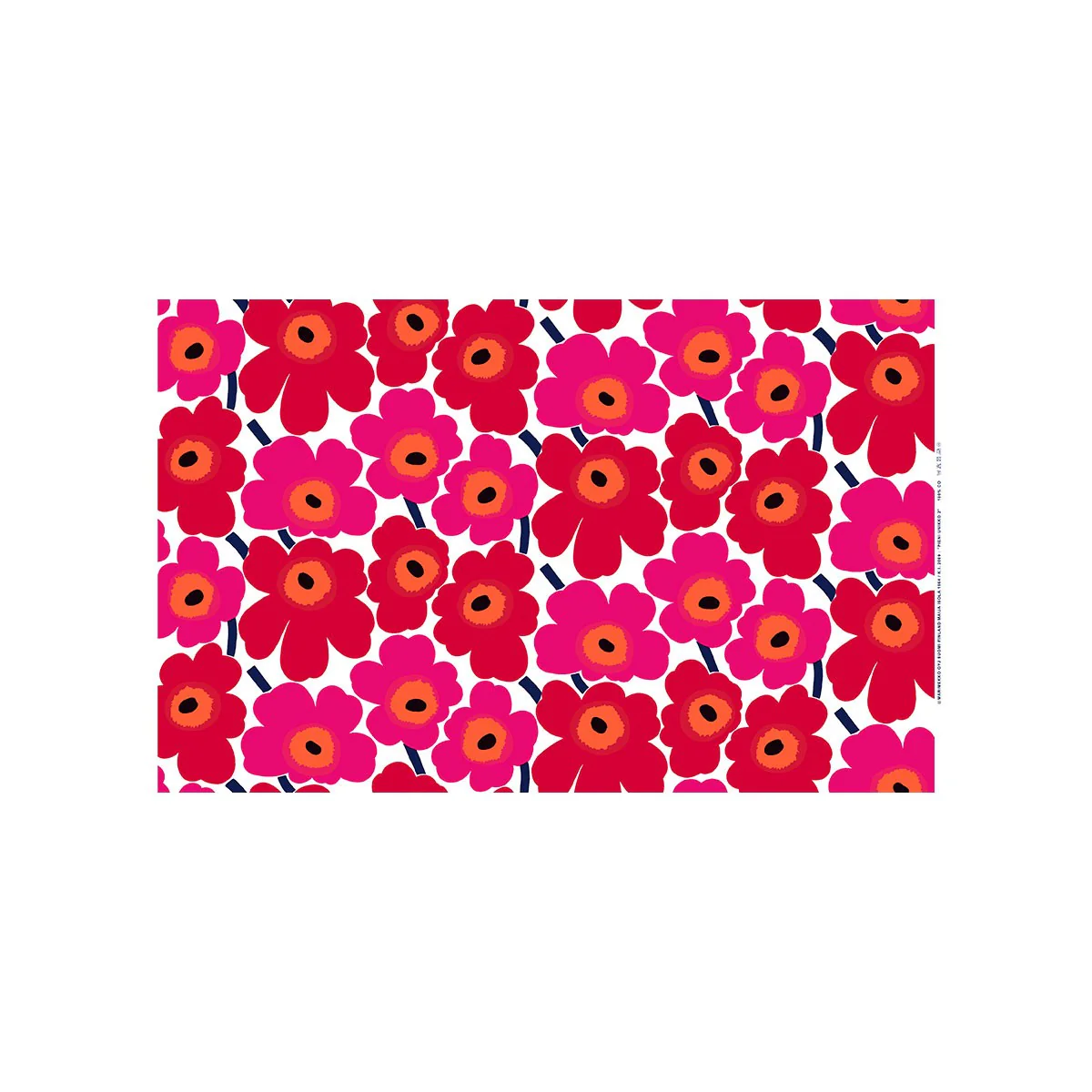 Marimekko Pieni Unikko Red Cotton Fabric - Image 3