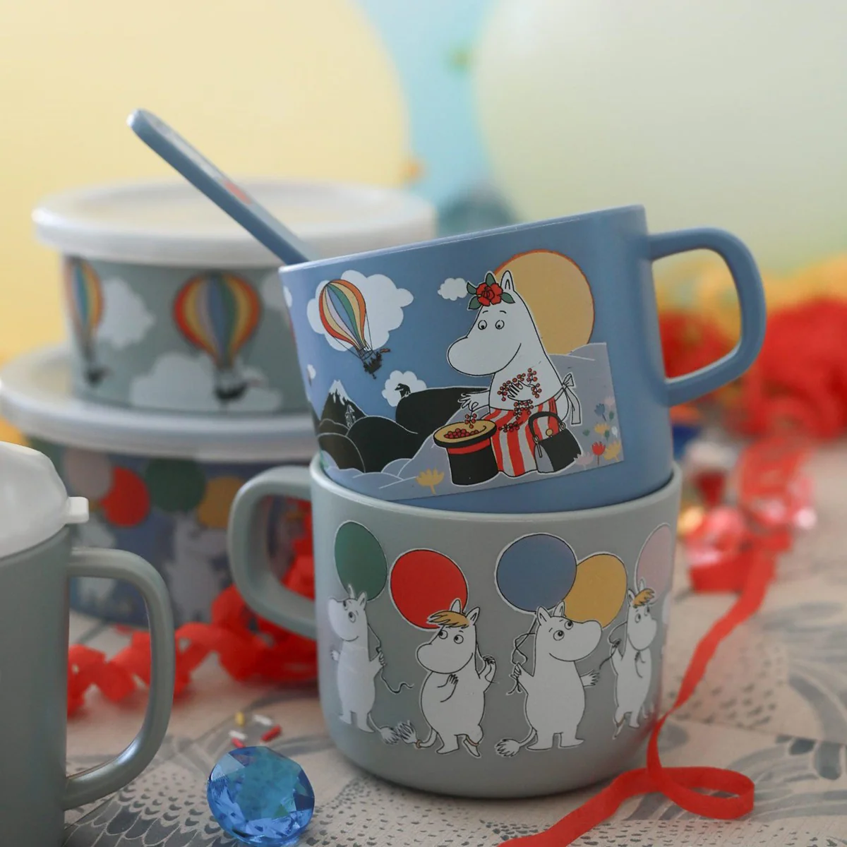Moomin Festivities Blue / Multi Children's Mug - Image 3