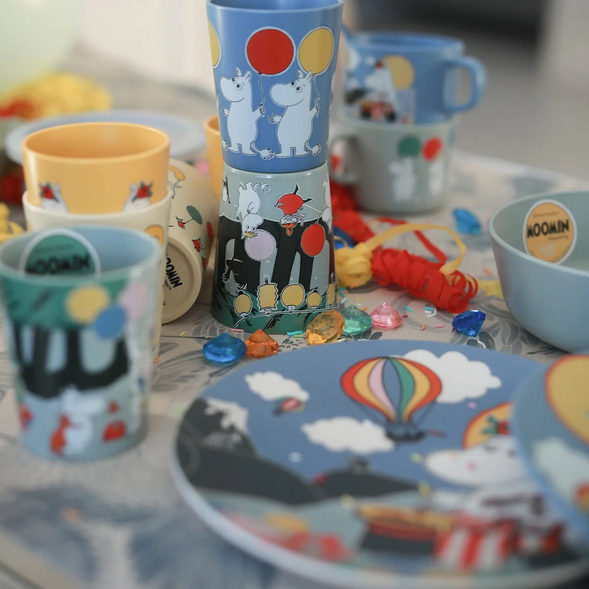 Moomin Festivities Blue / Multi Children's Plate - Image 3