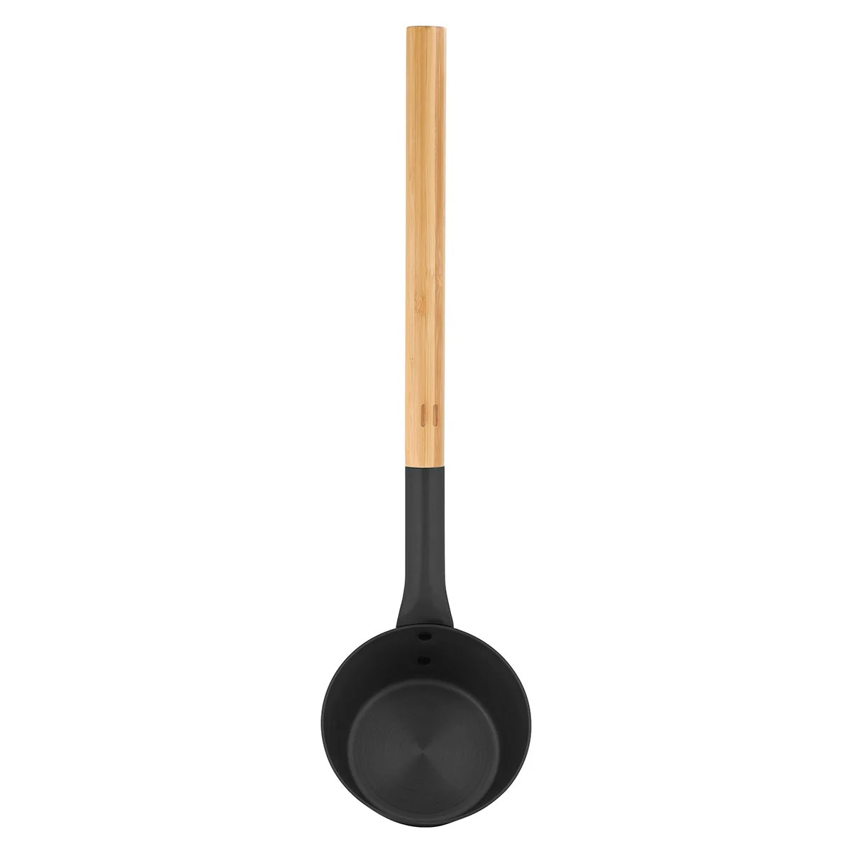 Rento Aluminum / Bamboo Black Sauna Pail & Ladle Set - Image 3
