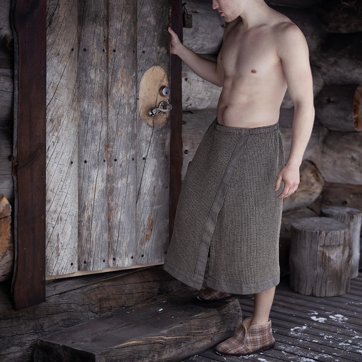 Rento Kenno Brown / Black Waist Towel - Image 4