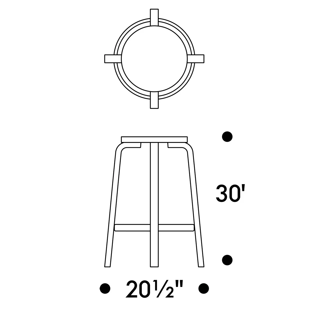 Artek Alvar Aalto Bar Stool 64 - 30" H - Image 4