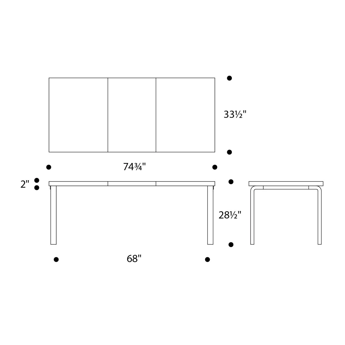 Artek Alvar Aalto 97 Extension Table - Image 5