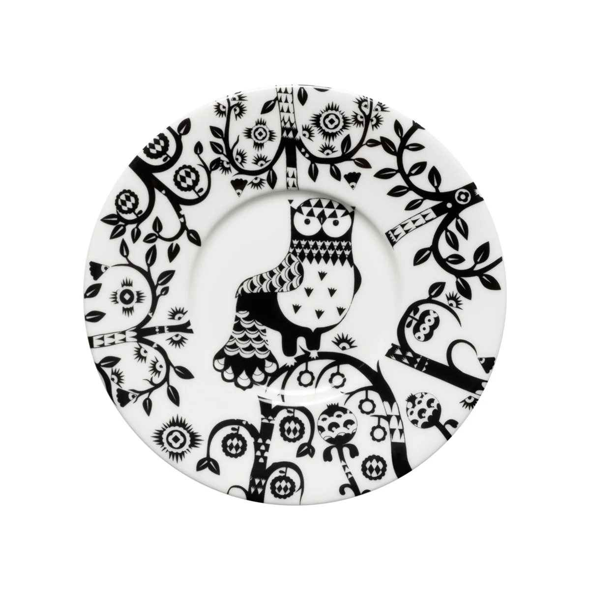 iittala Taika White / Black Coffee Cup and Saucer - Image 3