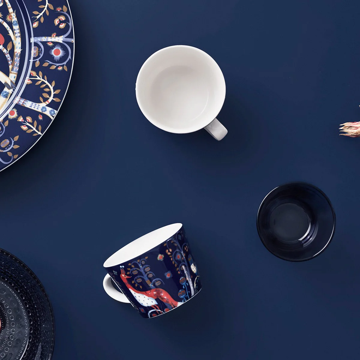 iittala Taika Blue Coffee Cup and Saucer - Image 3