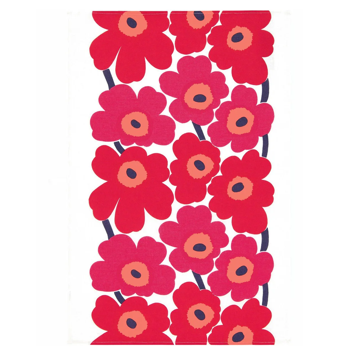 Marimekko Pieni Unikko Red Tea Towels - Set of 2 - Image 3