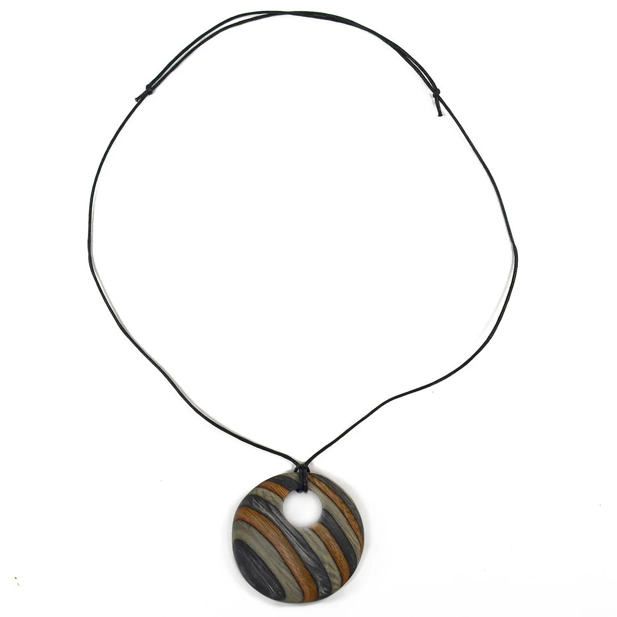 Visapaja Thin Stripes Wooden Necklace - Image 3